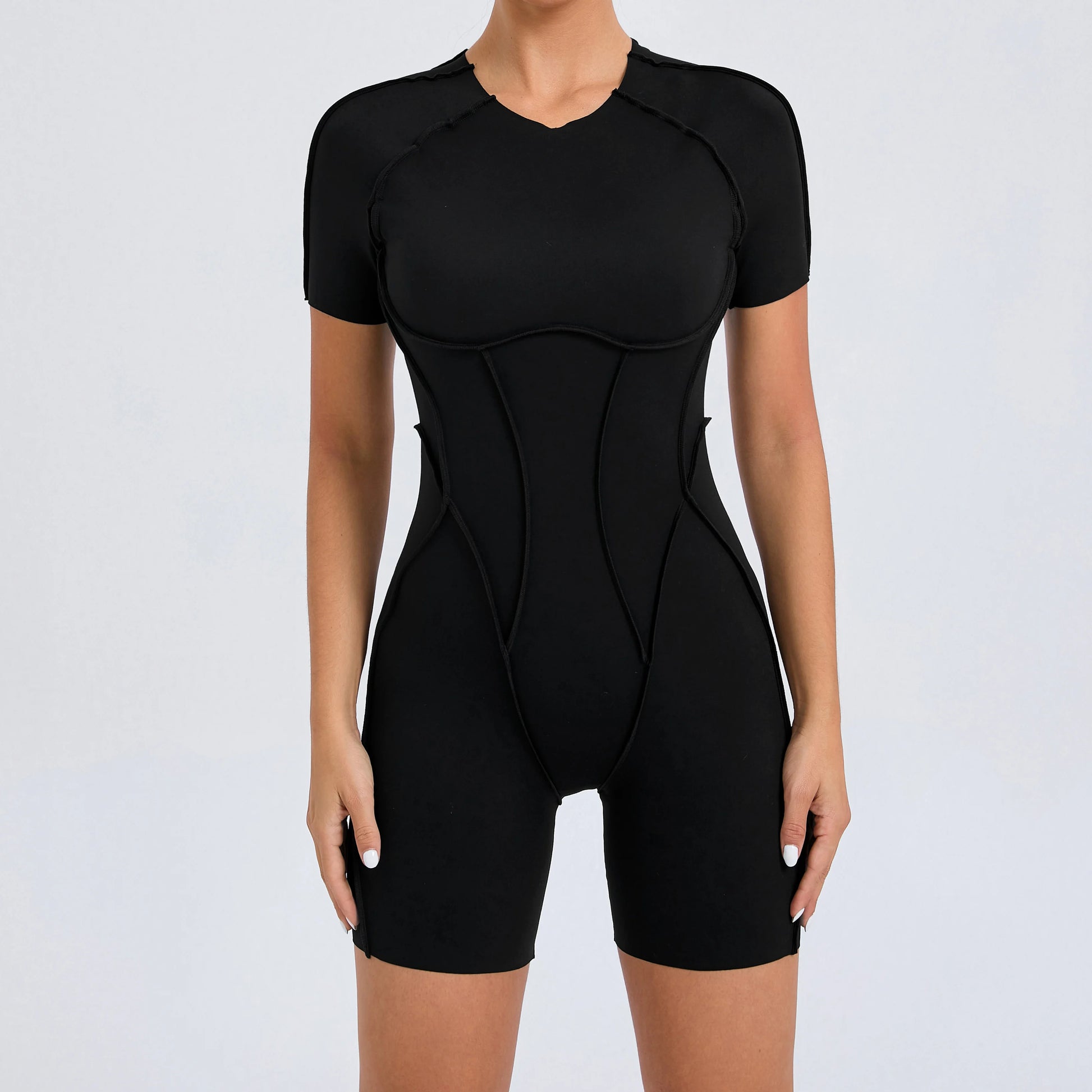 Women's short workout outfit – Open back