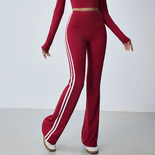 Women's high-waisted push-up yoga pants, wide-leg