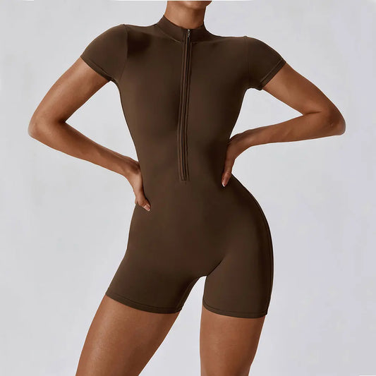 Naisten lyhytlahkeinen jumpsuit