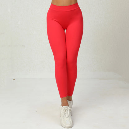 Women's V-neck scrunch sports leggings