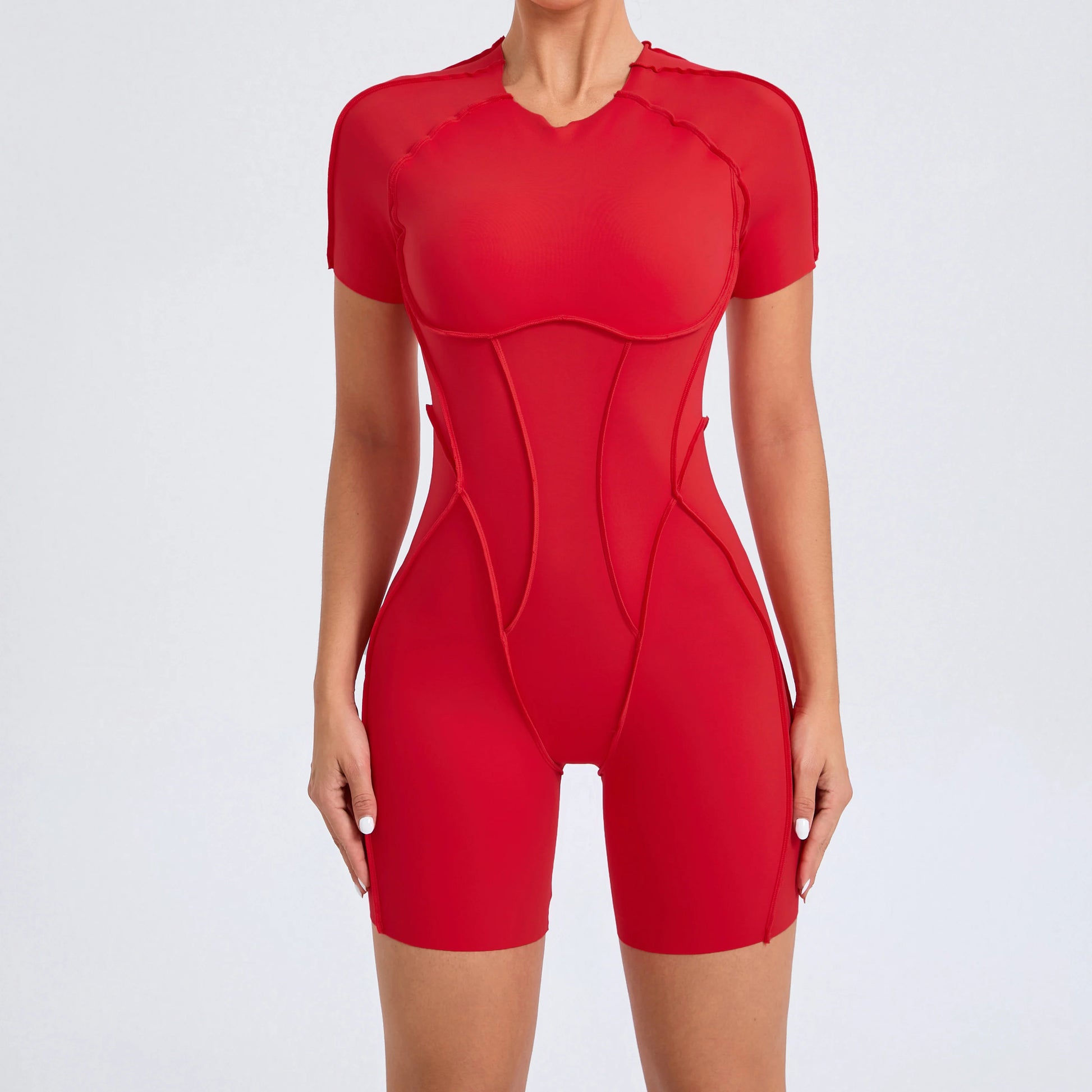 Women's short workout outfit – Open back