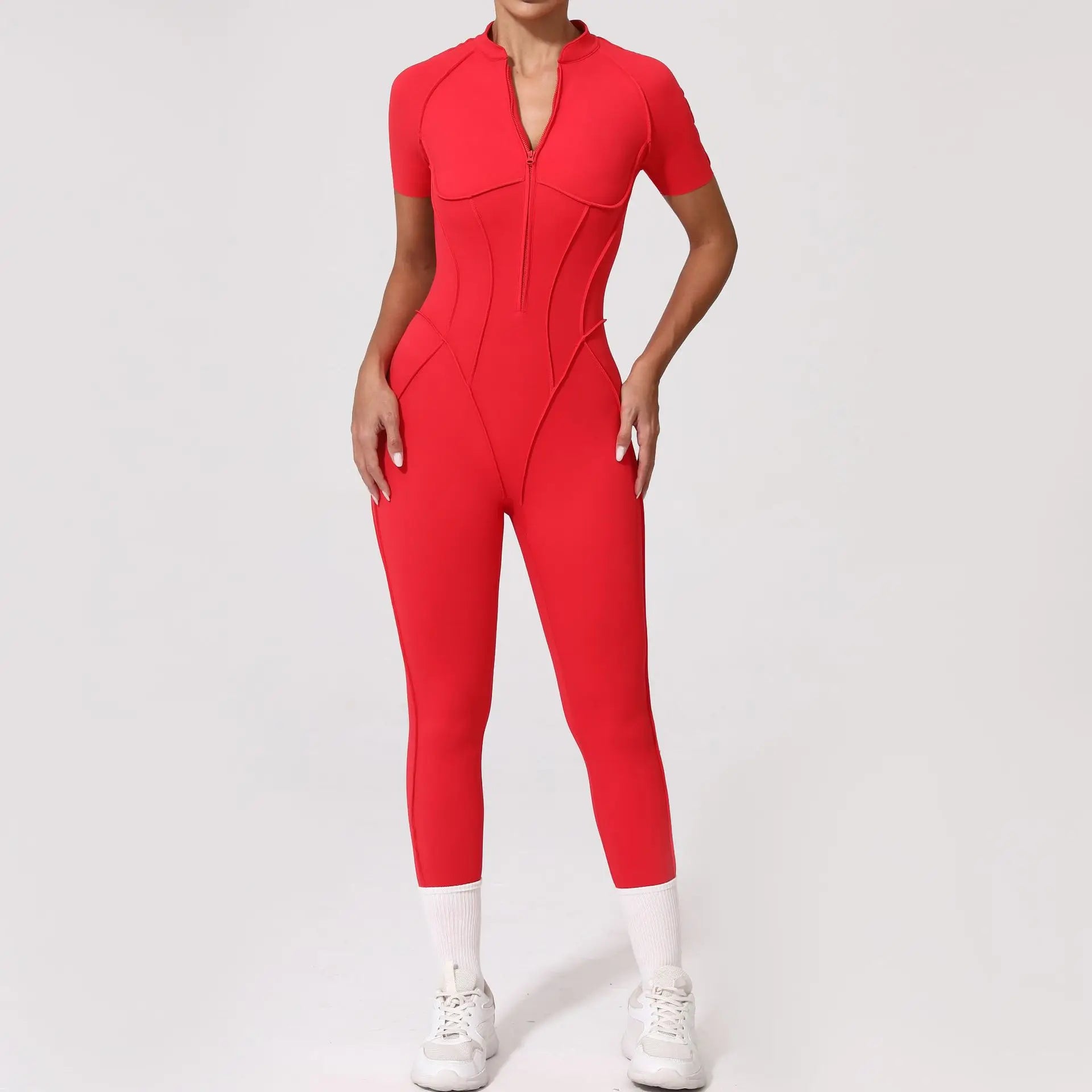 Women's shape-flattering jumpsuit shorts model 