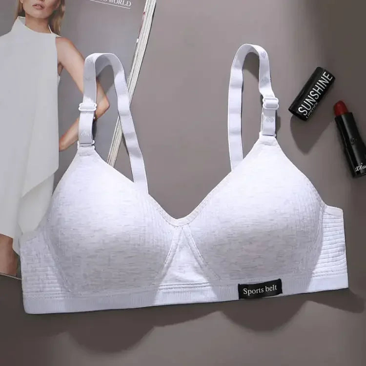 Cotton wireless sports bras