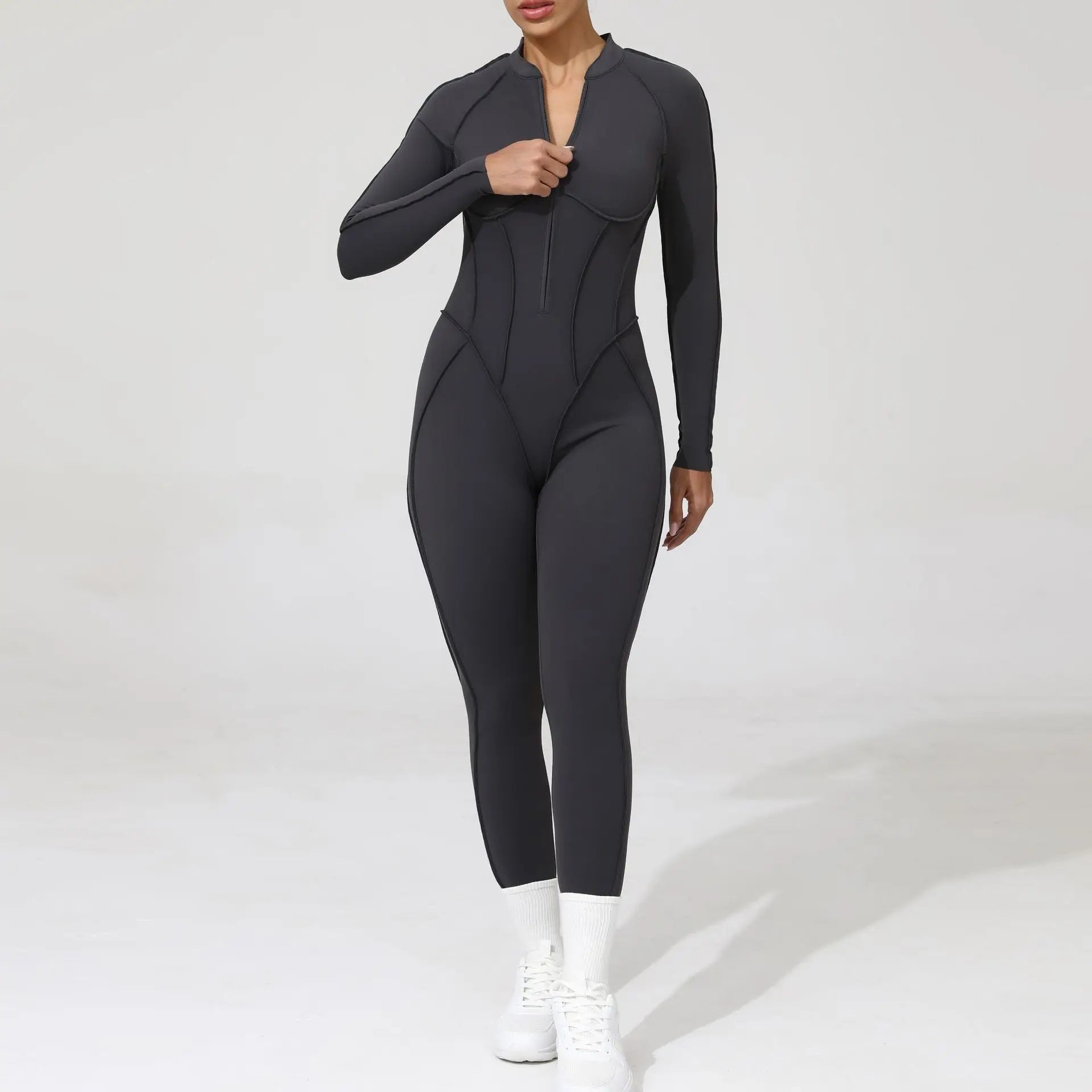 Women's shape-flattering jumpsuit shorts model 