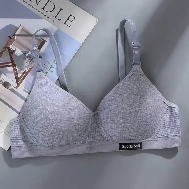 Cotton wireless sports bras