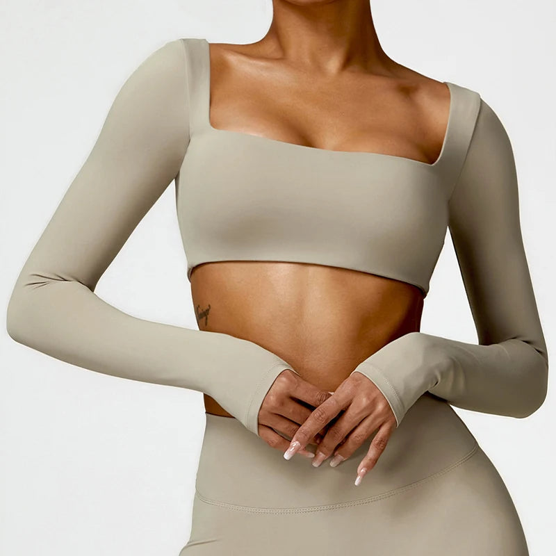 Women's long-sleeved sports shirt