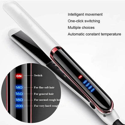 Ceramic hair straightener - adjustable temperature