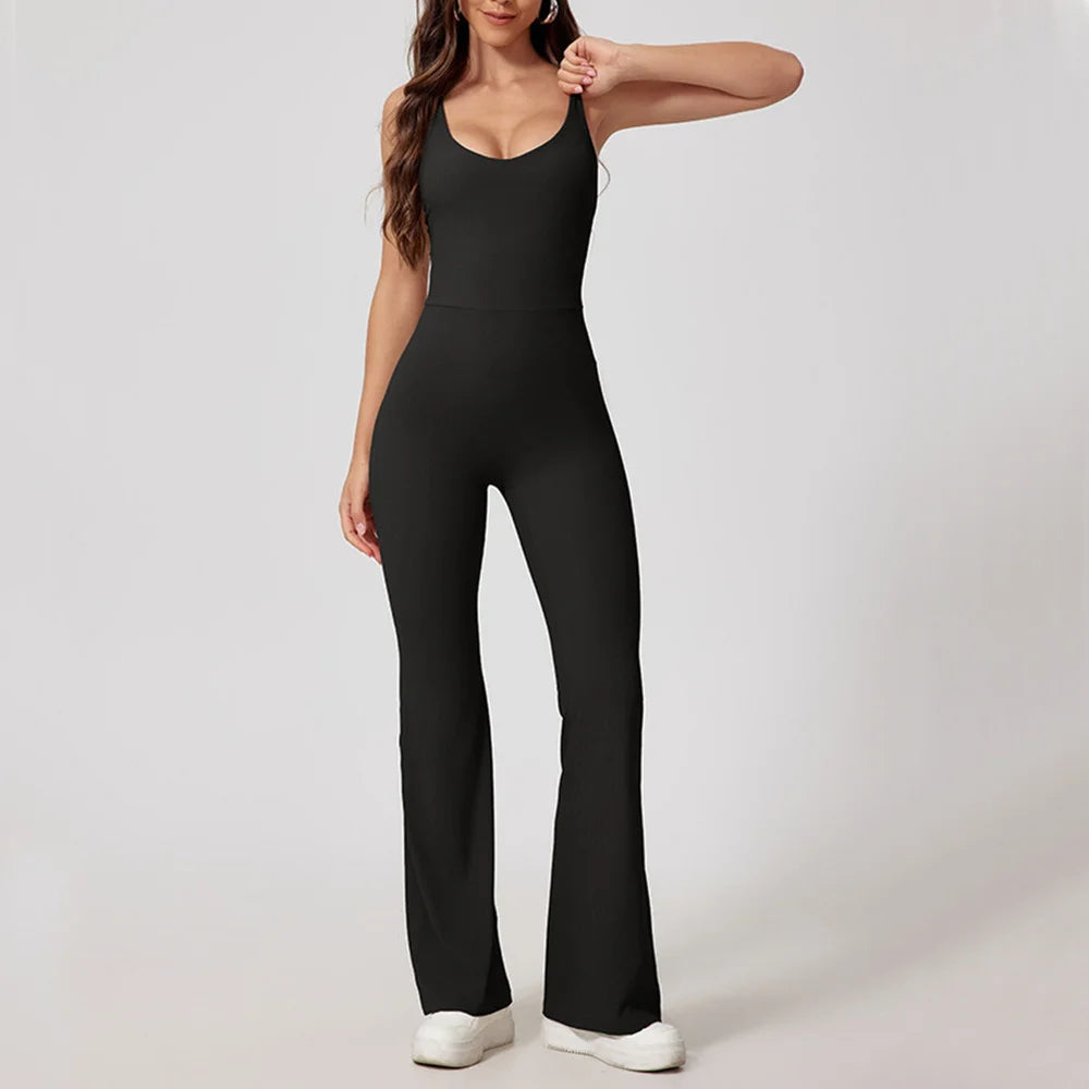 Women's Jumpsuit, wide-leg sports/yoga outfit 