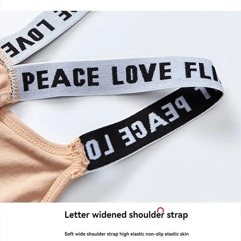 Letter-patterned bra