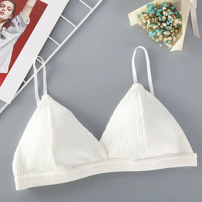 Naisten puuvillainen push up -bralette