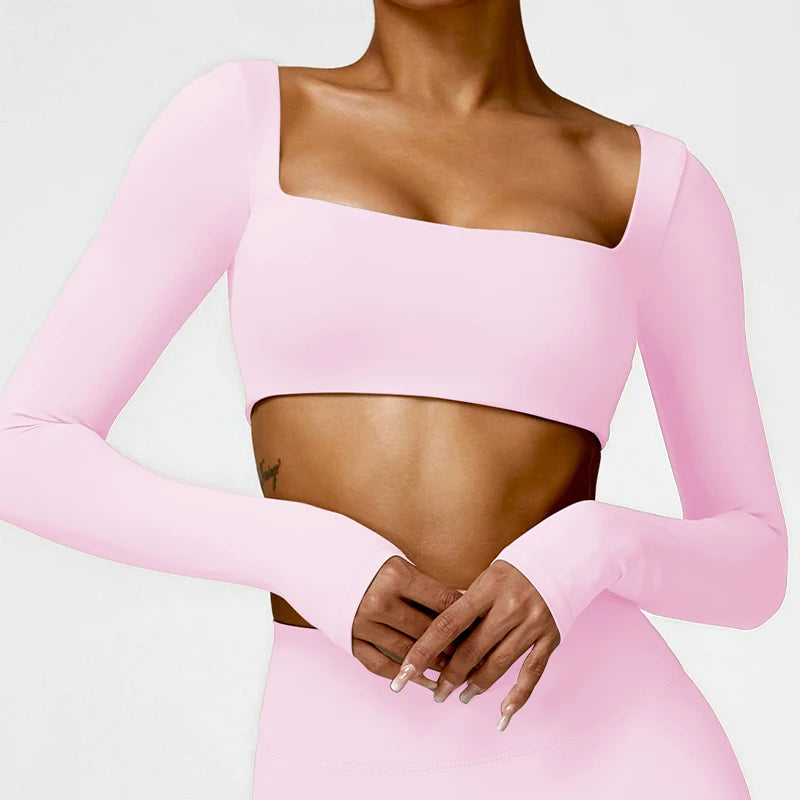 Women's long-sleeved sports shirt