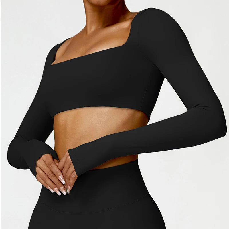 Women's long-sleeved sports shirt