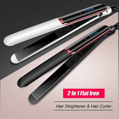 Ceramic hair straightener - adjustable temperature