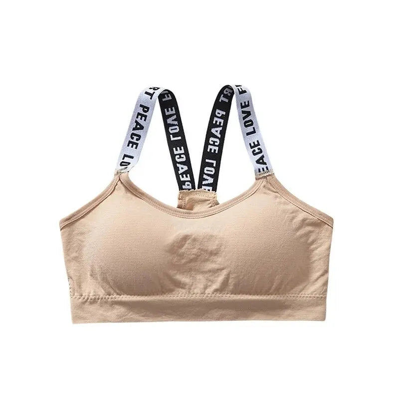 Letter-patterned bra