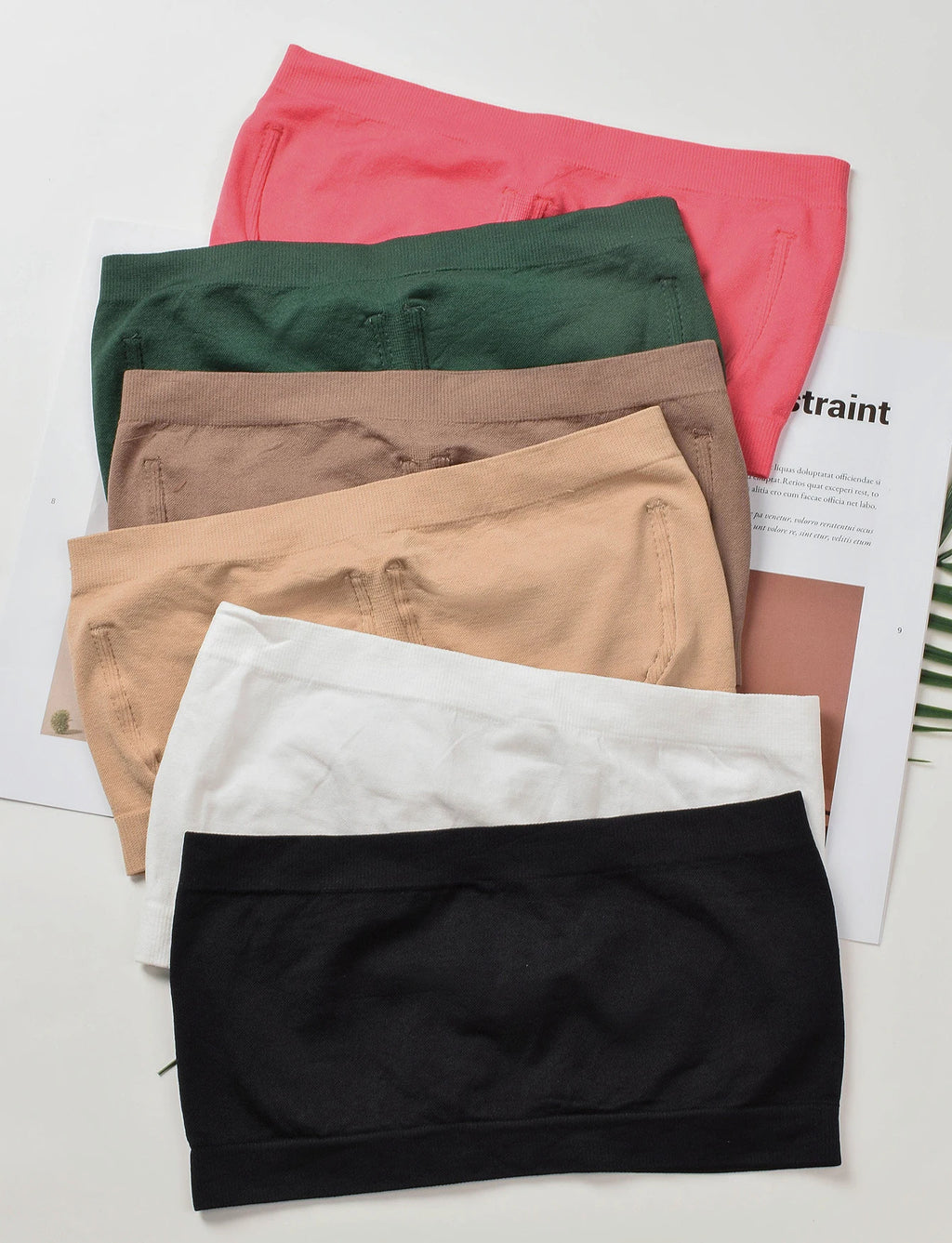 Strapless bandeau bras 